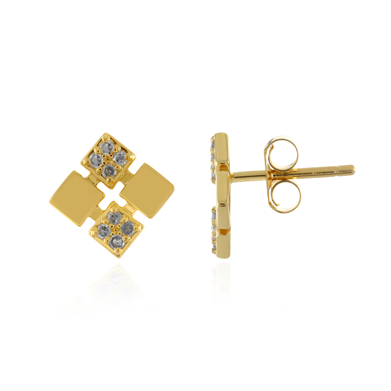 I4 (J) Diamant-Silberohrringe