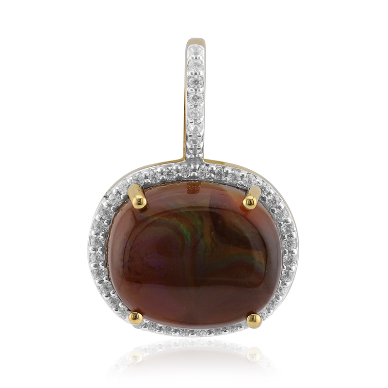 Feuerachat-Goldanhänger