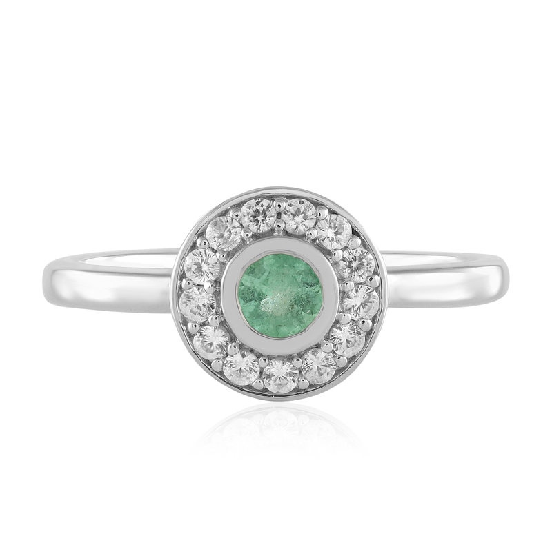 Russischer Smaragd-Silberring