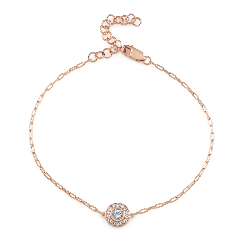 Schweizblauer Topas-Silberarmband (Adela Silber)