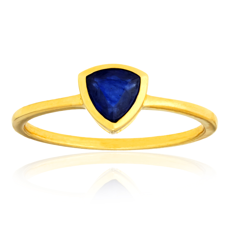 Blauer Madagaskar-Saphir-Silberring