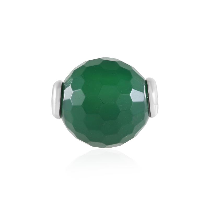 Grüner Onyx-Silberanhänger (MONOSONO COLLECTION)