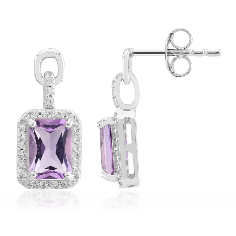 Amethyst-Silberohrringe