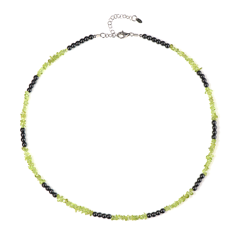 Edelstein-Silberhalskette