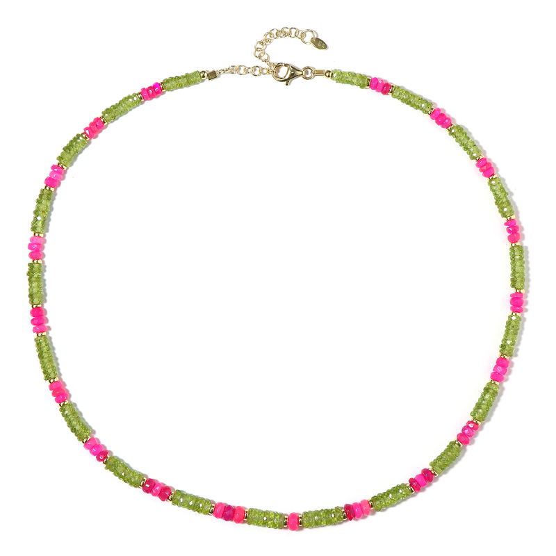 Edelstein-Silberhalskette (Riya)