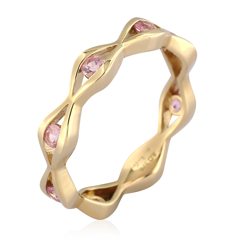 Pinkfarbener Saphir-Goldring (de Melo)