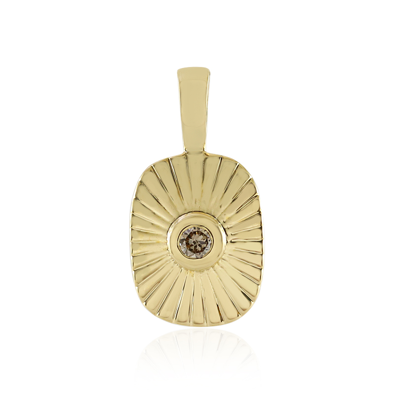 VS2 Schokoladen-Brillant-Goldanhänger