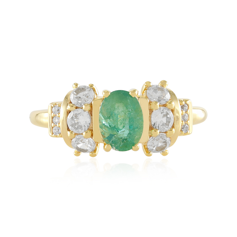 Russischer Smaragd-Silberring (Adela Silber) Russischer Smaragd-Silberring (Adela Silber)