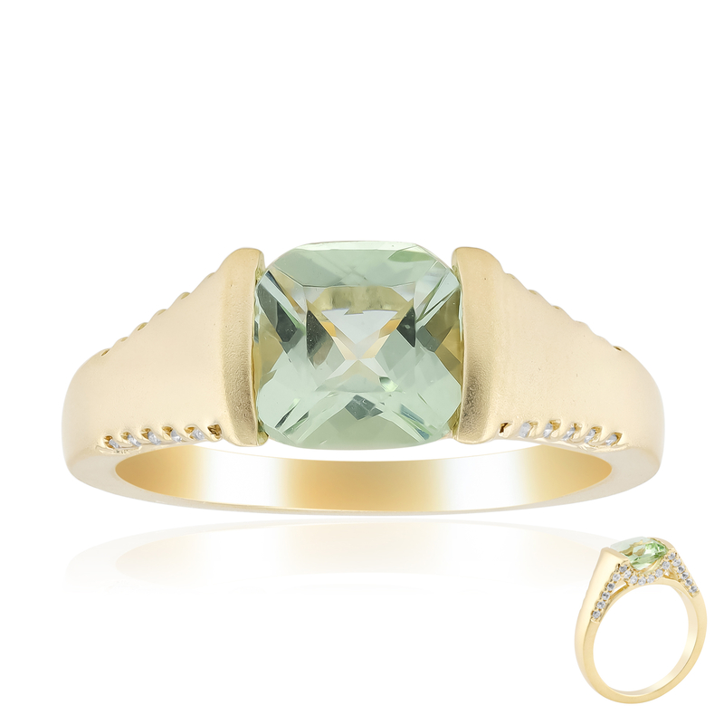 Grüner Beryll-Goldring (de Melo Gold)