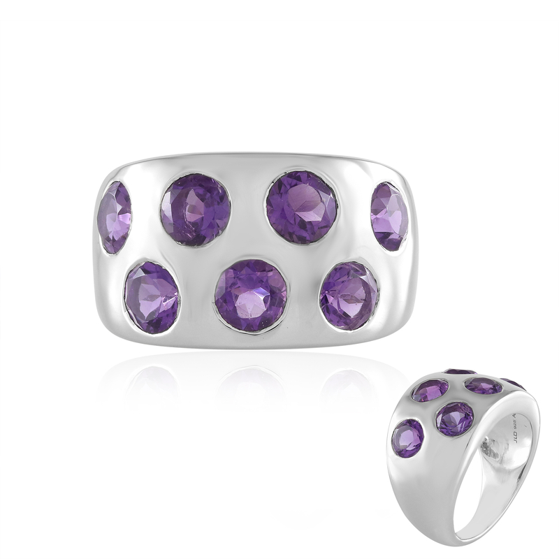 Sibirischer Amethyst-Silberring Sibirischer Amethyst-Silberring