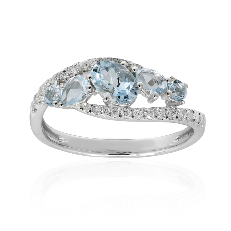 AAA-Brasilianischer Aquamarin-Goldring (CIRARI) AAA-Brasilianischer Aquamarin-Goldring (CIRARI)