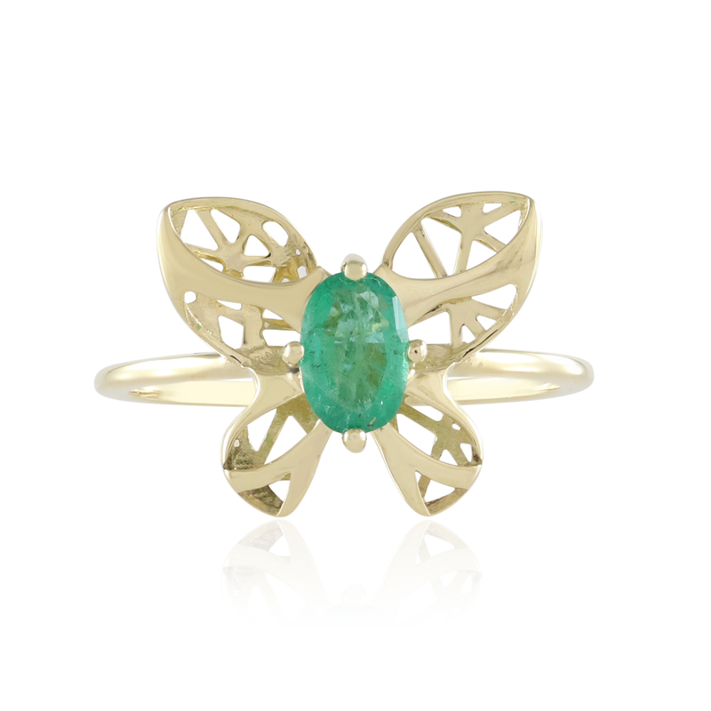 Sambia-Smaragd-Goldring (Ornaments by de Melo)