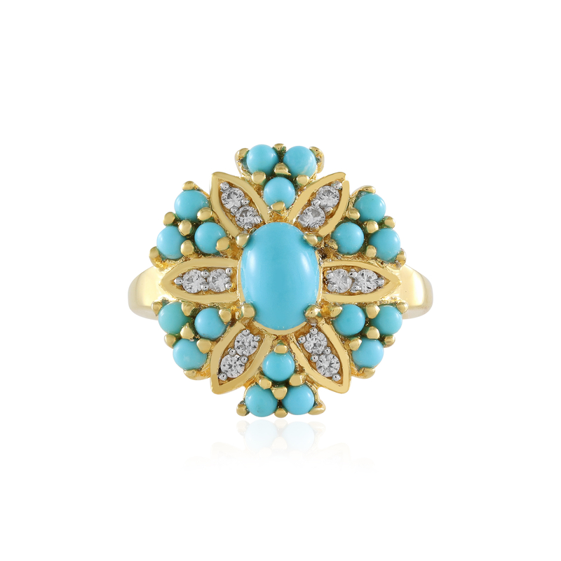 Sleeping Beauty-Türkis-Silberring (Faszination Türkis)