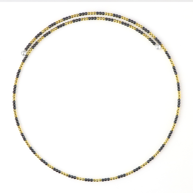 Hämatit-Stahlhalsreif (Riya)