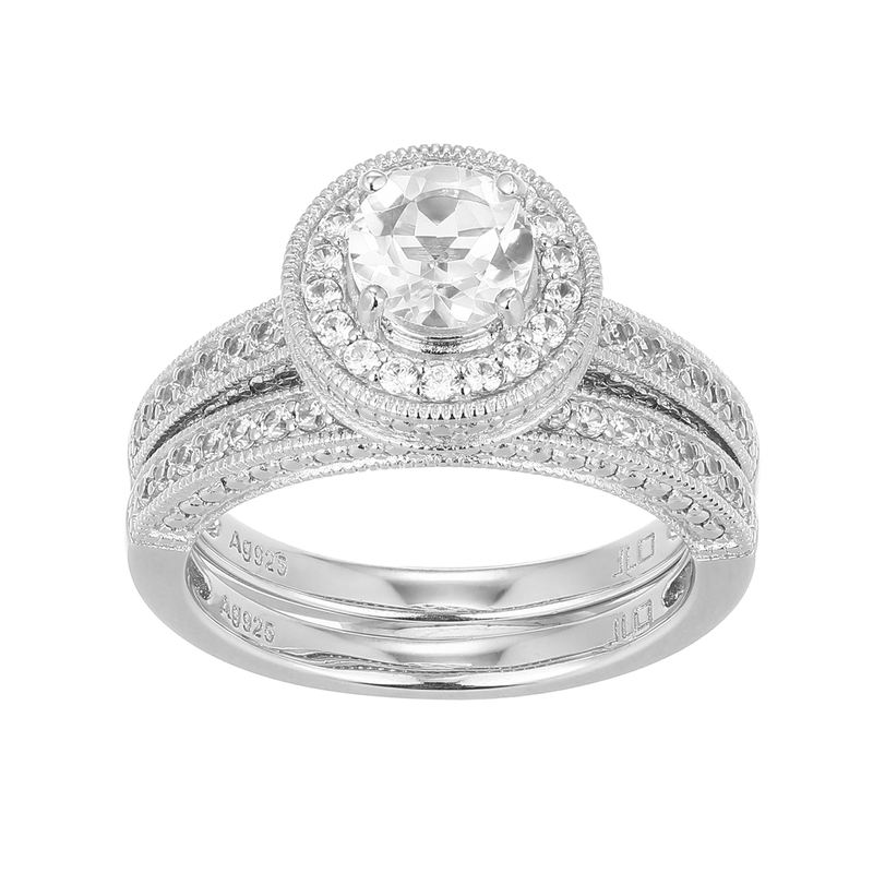 Weißer Topas-Silberringe