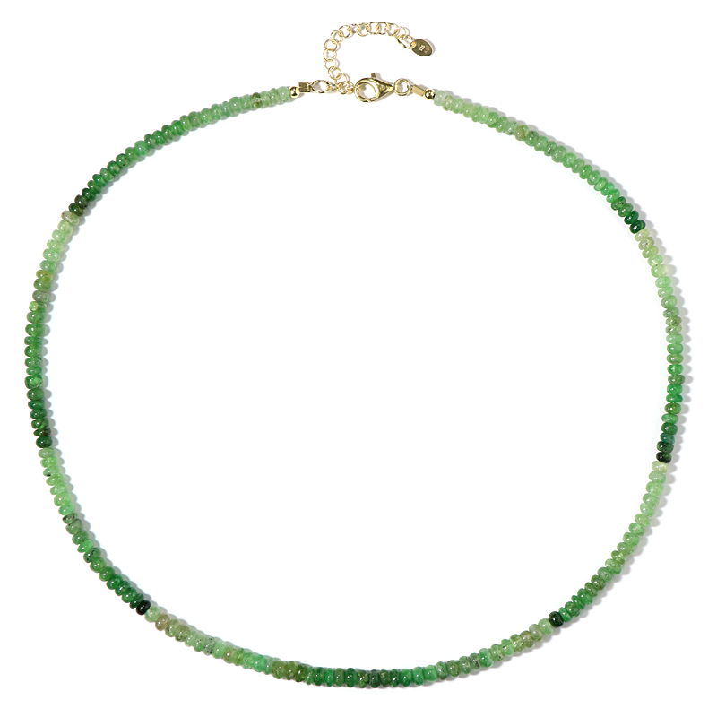 Tansania-Tsavorit-Silberhalskette