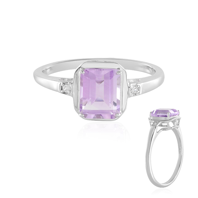 Lavendel-Amethyst-Silberring