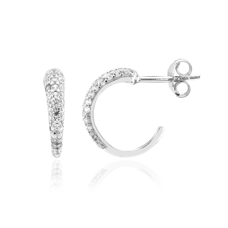 Zirkon-Silberohrringe
