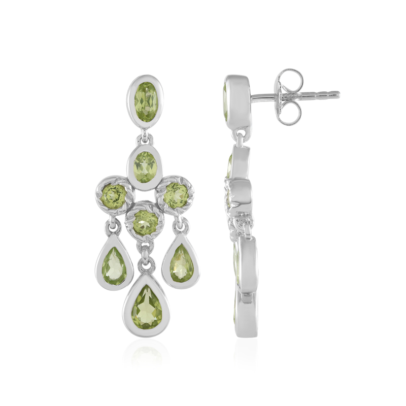 Peridot-Silberohrringe