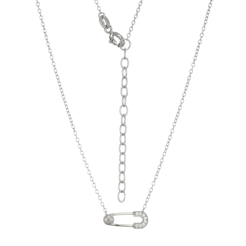 Zirkon-Silbercollier (Adela Silber)