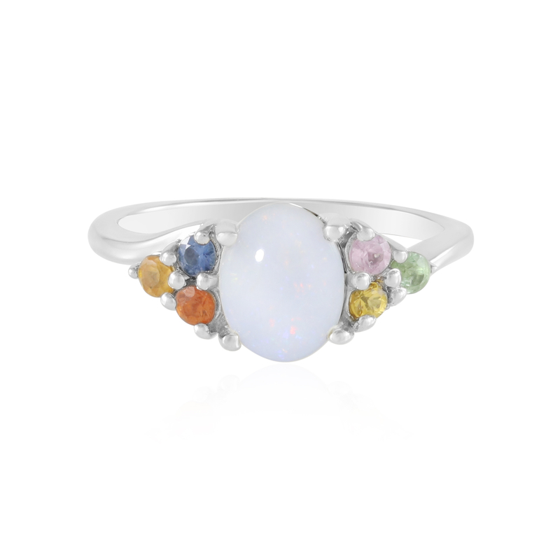 Australischer Opal-Silberring