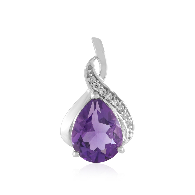 Sibirischer Amethyst-Silberanhänger