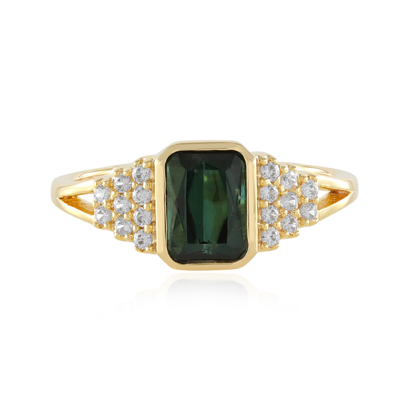 Grüner Benedito-Turmalin-Silberring Grüner Benedito-Turmalin-Silberring