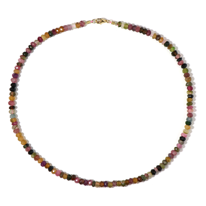 Turmalin-Silberhalskette