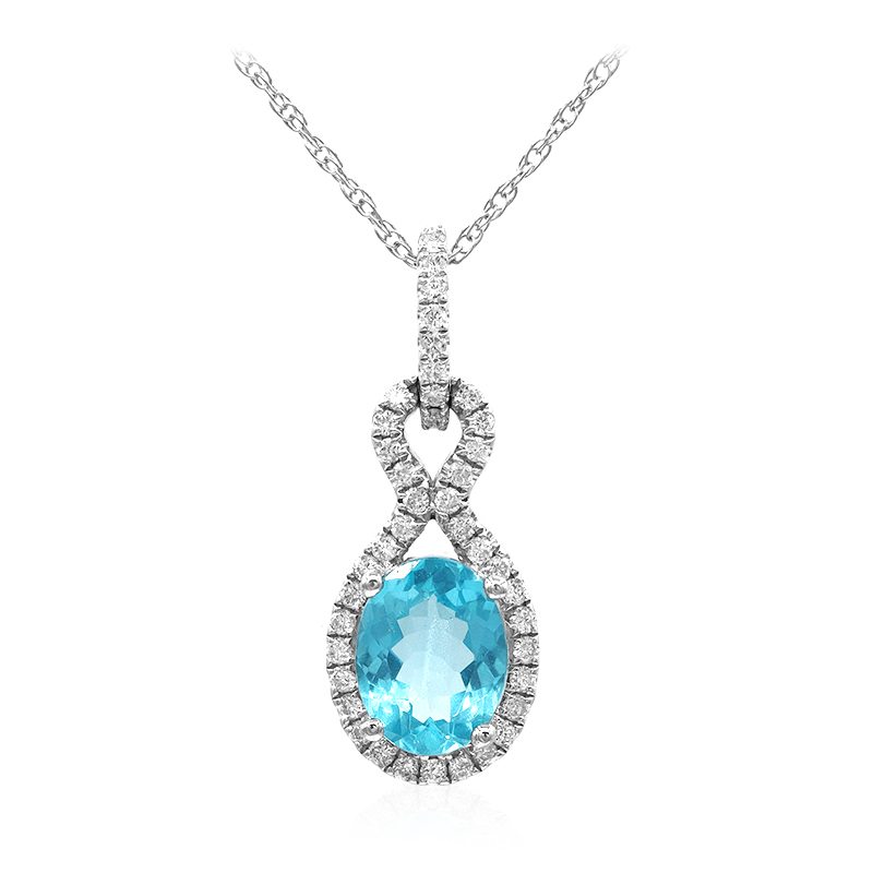 Blauer Apatit-Goldhalskette Blauer Apatit-Goldhalskette