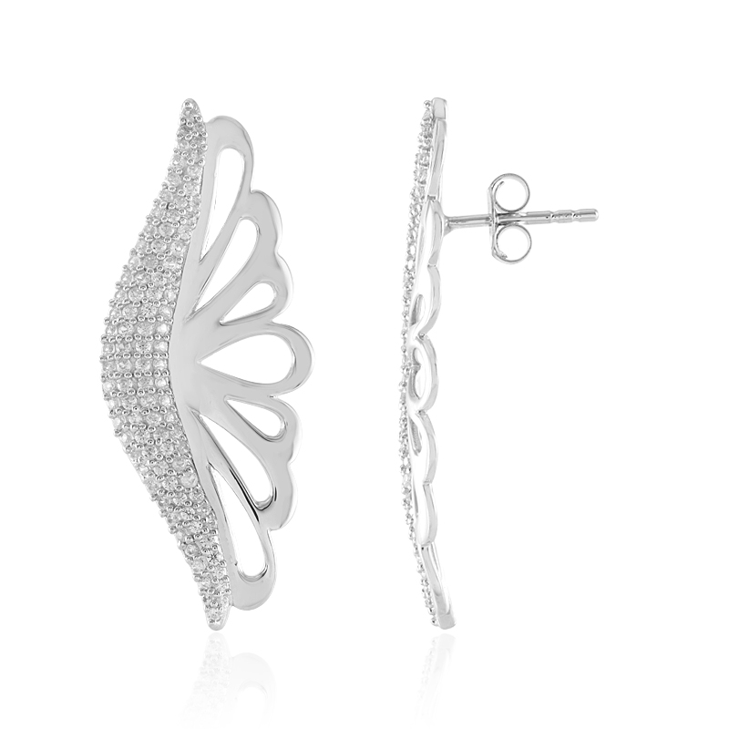 Zirkon-Silberohrringe (de Melo) Zirkon-Silberohrringe (de Melo)