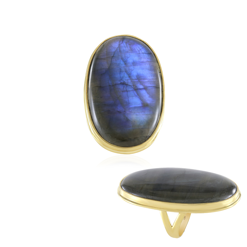 Labradorit-Silberring (Adela Silber) Labradorit-Silberring (Adela Silber)