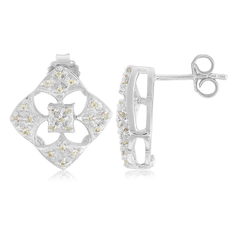 Peridot-Silberohrringe