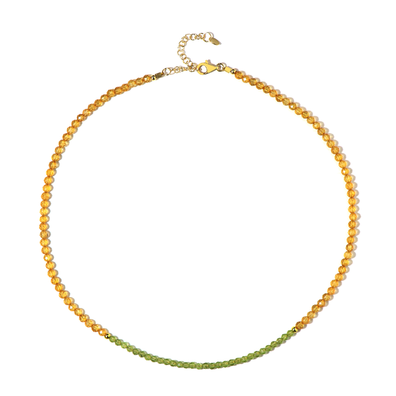 Edelstein-Silberhalskette