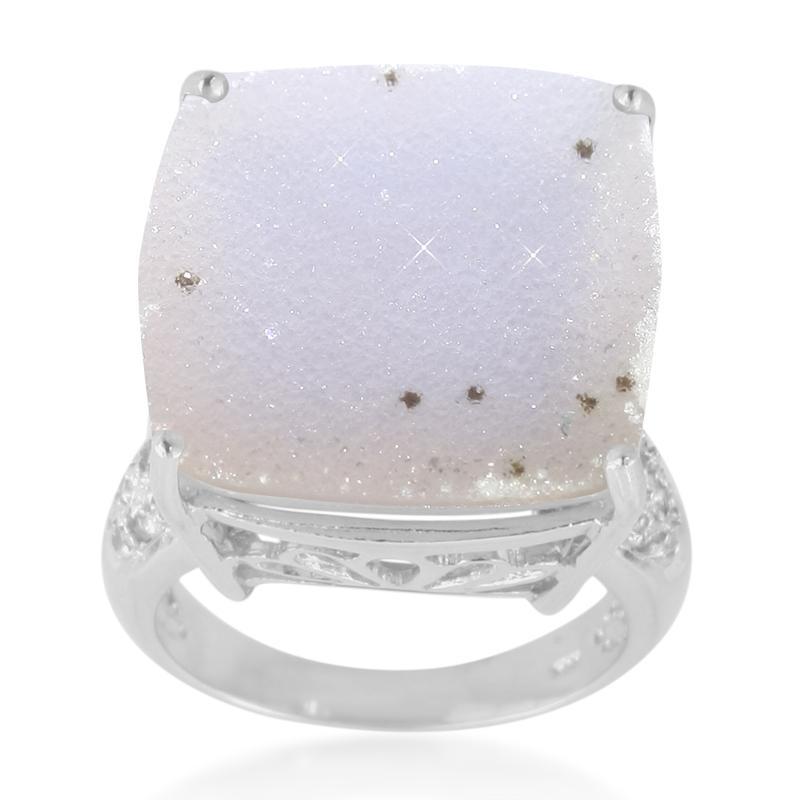 Glitzer-Achat-Silberring