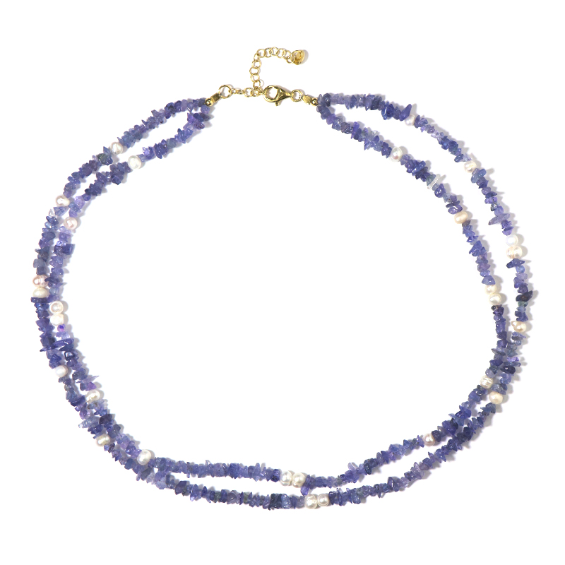 Tansanit-Silberhalskette (Riya) Tansanit-Silberhalskette (Riya)