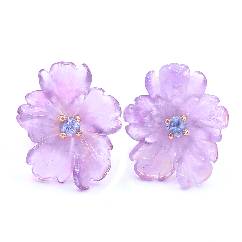 Amethyst-Silberohrringe (Gems en Vogue)