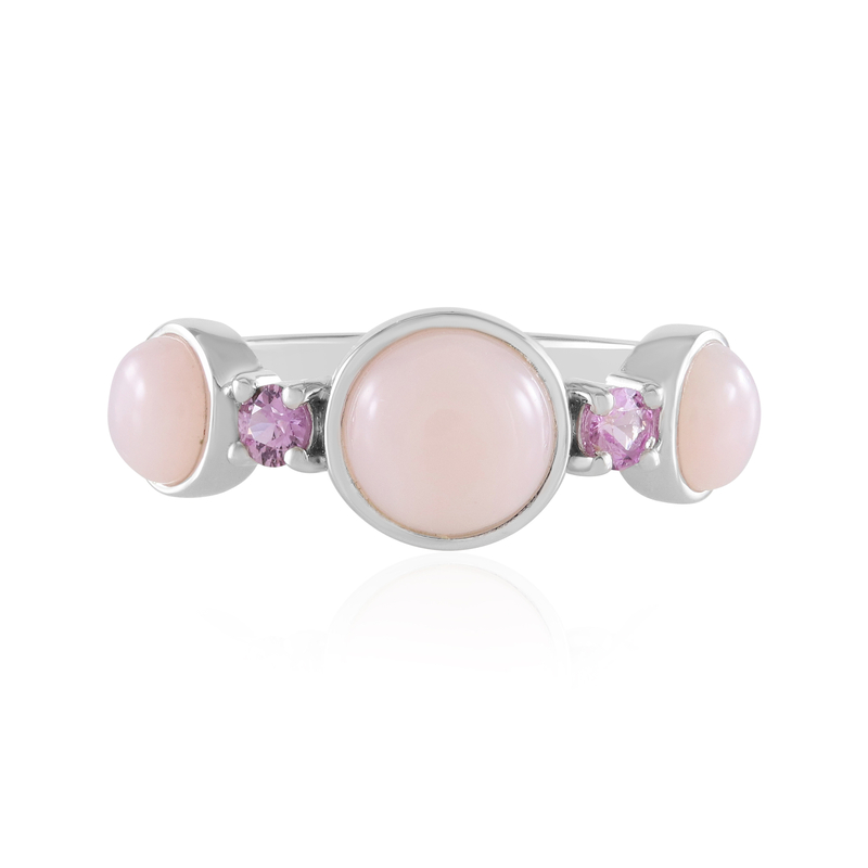 Pinkfarbener Opal-Silberring (KM by Juwelo) Pinkfarbener Opal-Silberring (KM by Juwelo)