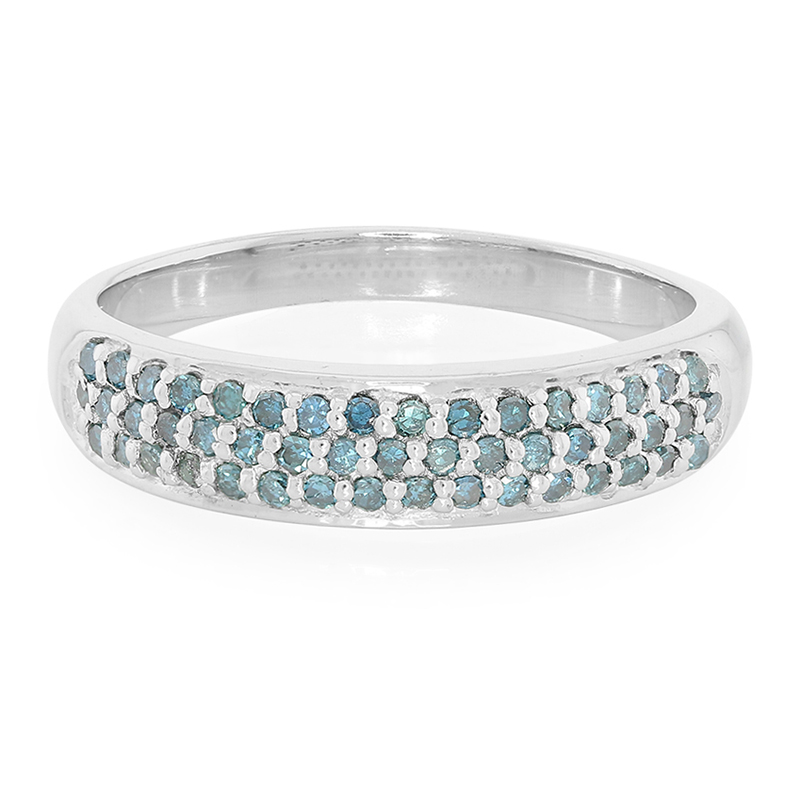 Fancy-Diamant-Silberring
