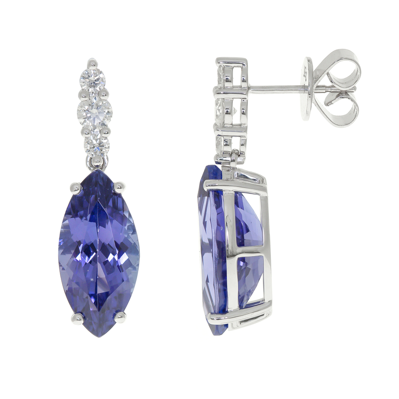 AAA-Tansanit-Goldohrringe (CIRARI)