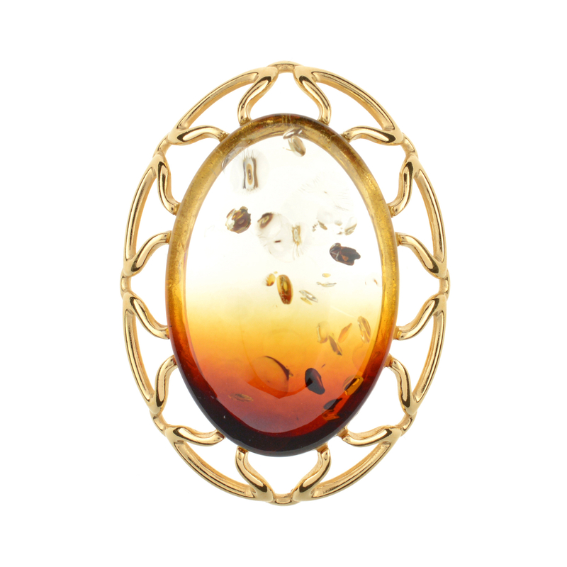 Baltischer Sunrise-Bernstein-Silberanhänger (dagen)