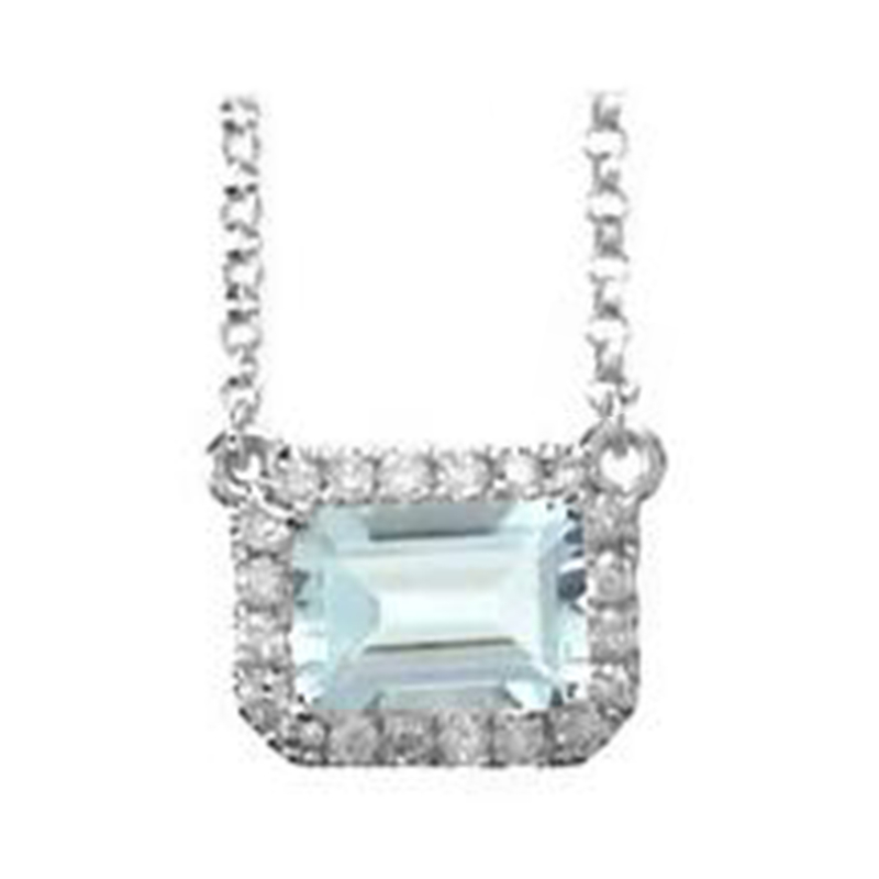 AAA-Brasilianischer Aquamarin-Goldcollier (CIRARI)