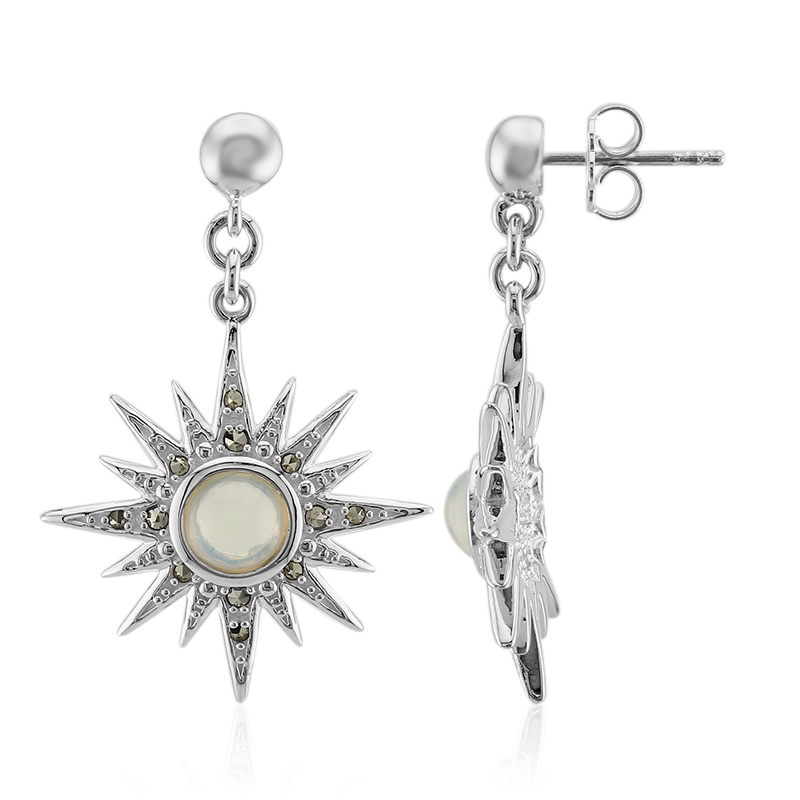 Welo-Opal-Silberohrringe (Annette classic)