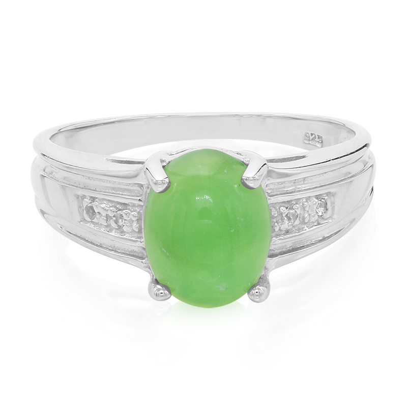 Kaiserlicher Chrysopras-Silberring