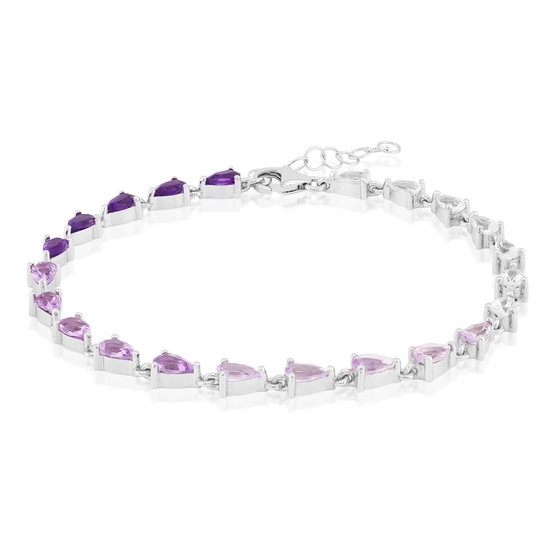 Edelstein-Silberarmband