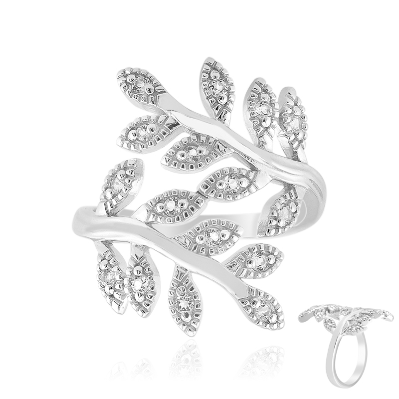 Weißer Topas-Silberring Weißer Topas-Silberring