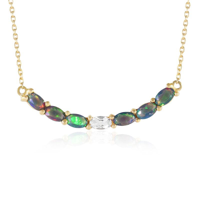 Mezezo-Opal-Silbercollier