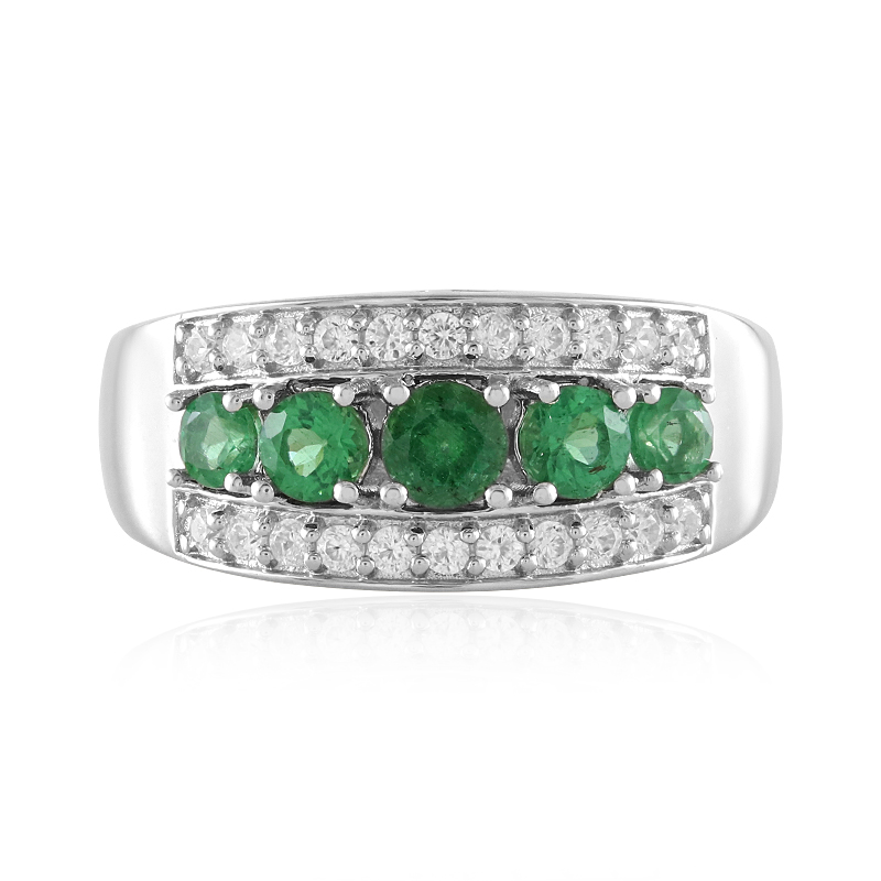 Grüner Apatit-Silberring