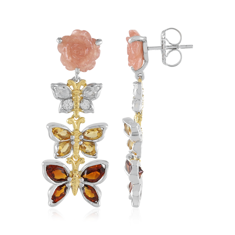 Edelstein-Silberohrringe (Gems en Vogue) Edelstein-Silberohrringe (Gems en Vogue)