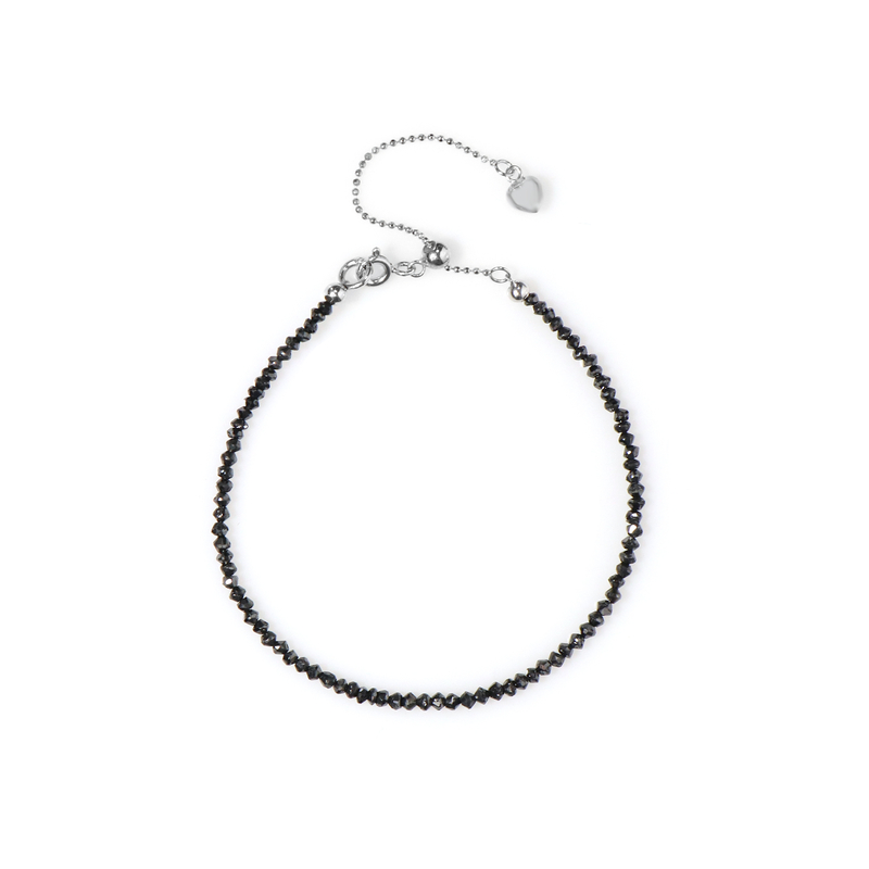 Schwarzer Diamant-Silberarmband (Adela Silber) Schwarzer Diamant-Silberarmband (Adela Silber)
