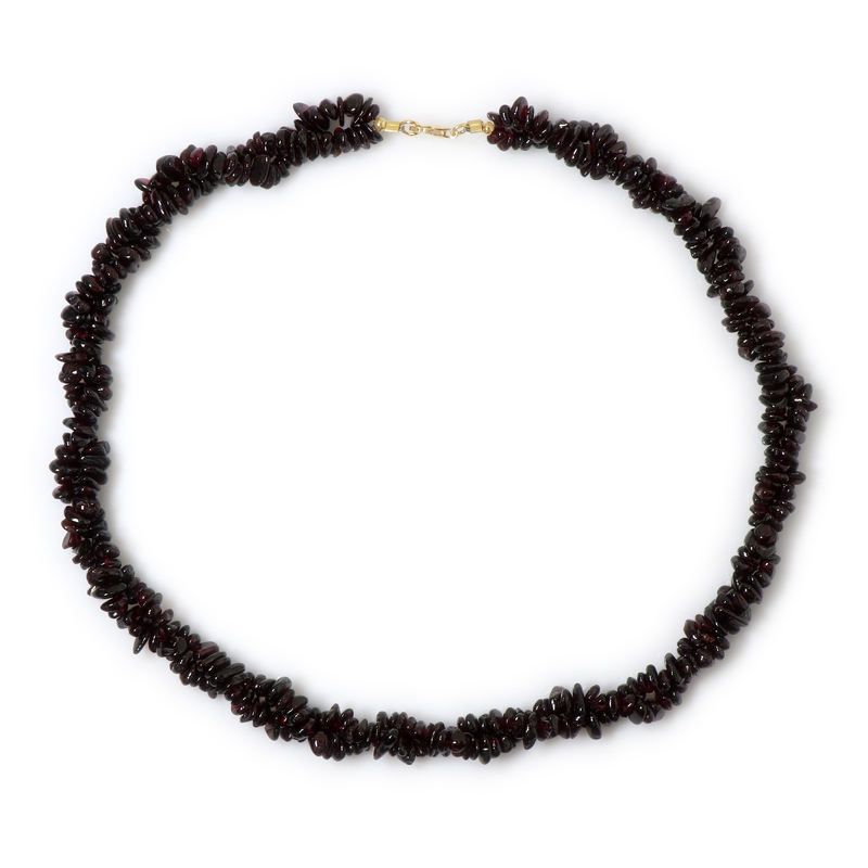 Mosambik-Granat-Silberhalskette